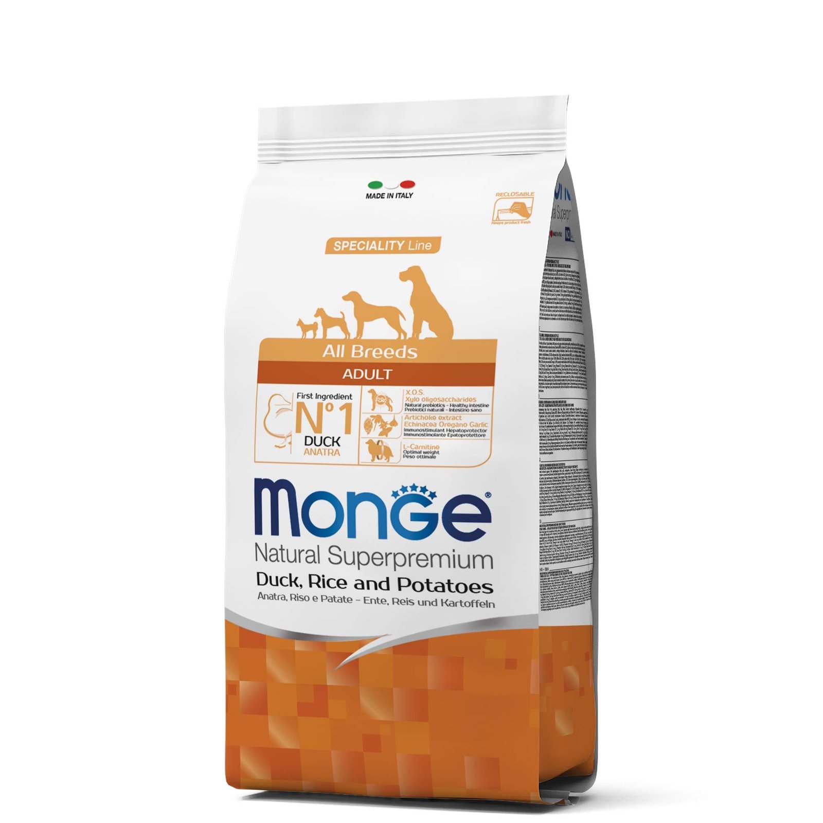 Monge Canine Adulto Pato, Arroz Y Papa